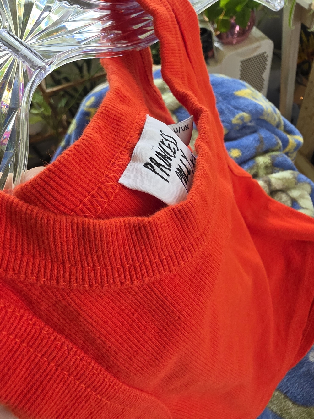 Princess Polly Red Ribbed Cropped Tank - Picture 4 of 4